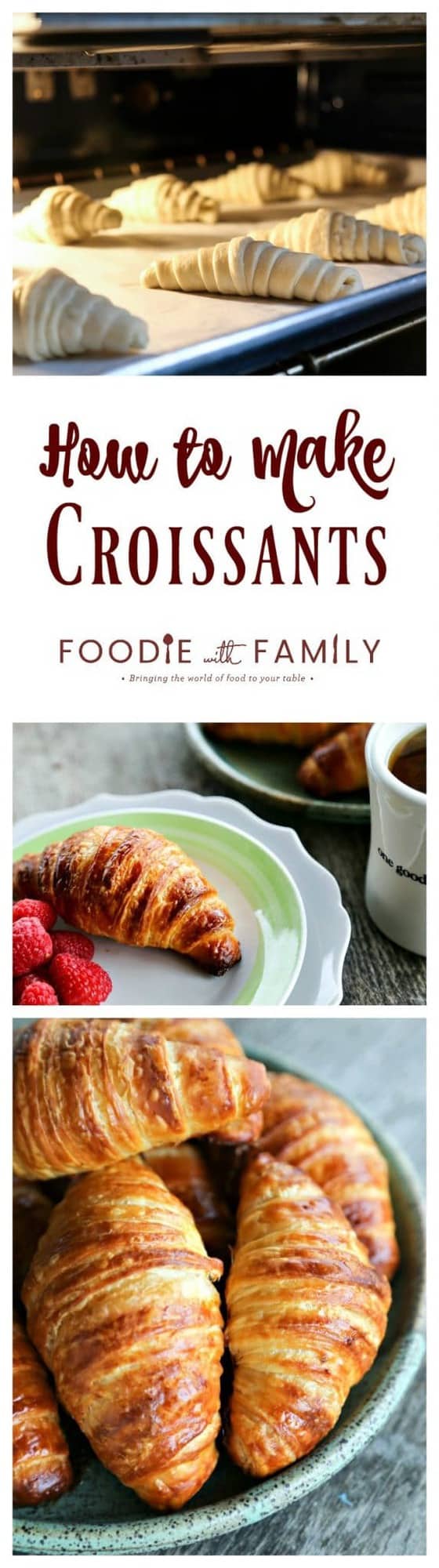 How to Make Croissants: turn your kitchen into a bakery and make perfectly flaky, deep brown, many layered croissants perfect for breakfast, snack, or sandwiches.