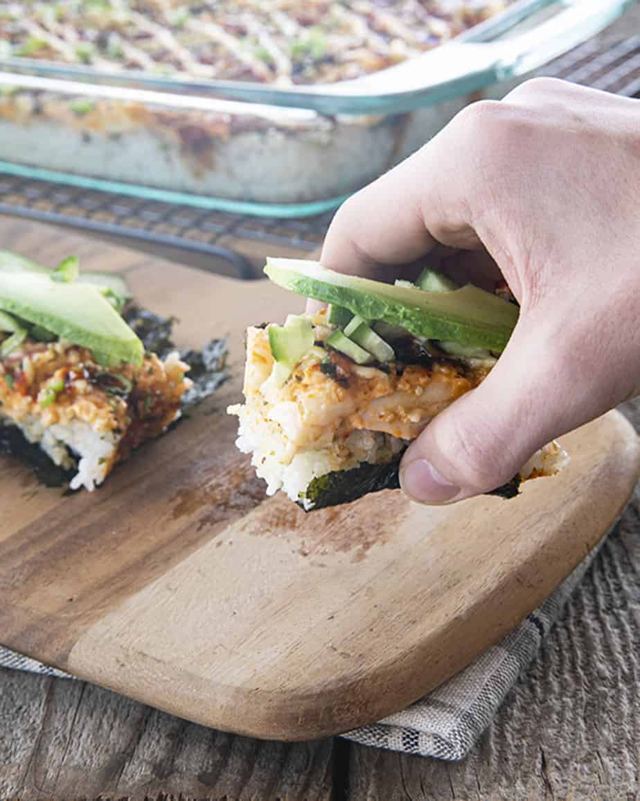 Sushi Bake - California Roll Style - Foodie With Family