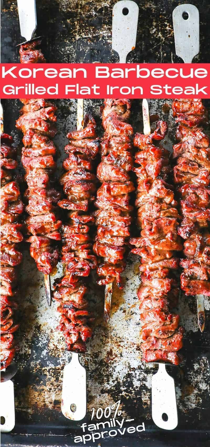 Korean Barbecue Grilled Flat Iron Steak Foodie With Family