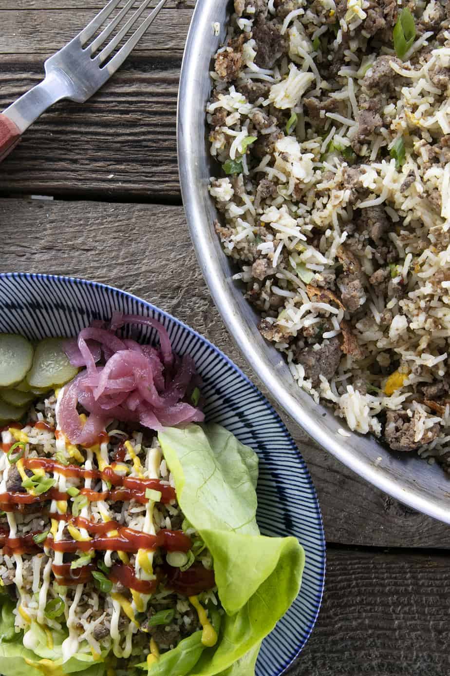 Ground Beef Fried Rice Cheeseburger Fried Rice Foodie With Family