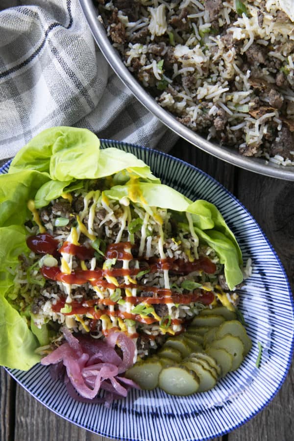 Ground Beef Fried Rice a.k.a. Cheeseburger Fried Rice