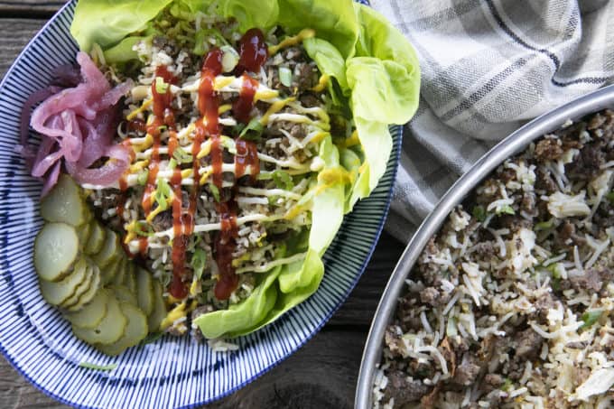 Ground Beef Fried Rice a.k.a. Cheeseburger Fried Rice