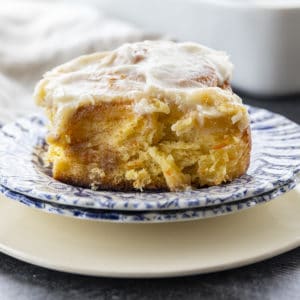 Carrot Cake Rolls are big, FLUFFY AS A CLOUD, & positively studded with super fine shreds of sweet carrots before being rolled up around a spiced buttery brown sugar filling.