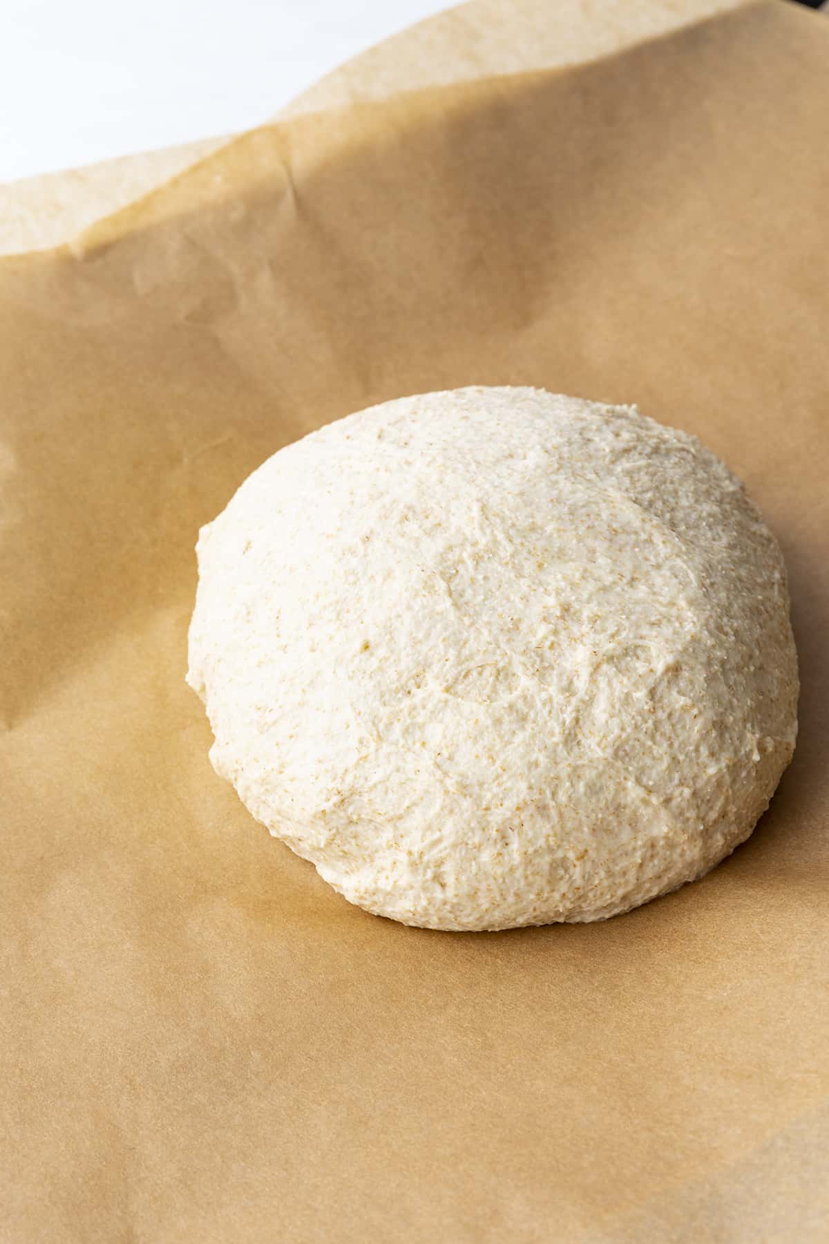 This whole wheat pizza dough yields our family's favourite pizza crust; crispy and chewy, flavourful crust that holds up to anything you put on it.