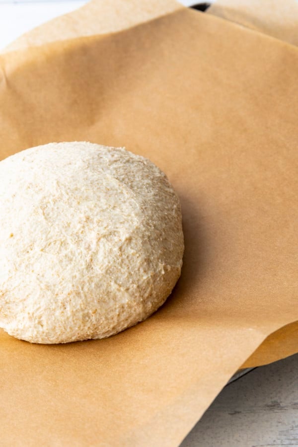 This whole wheat pizza dough yields our family's favourite pizza crust; crispy and chewy, flavourful crust that holds up to anything you put on it.