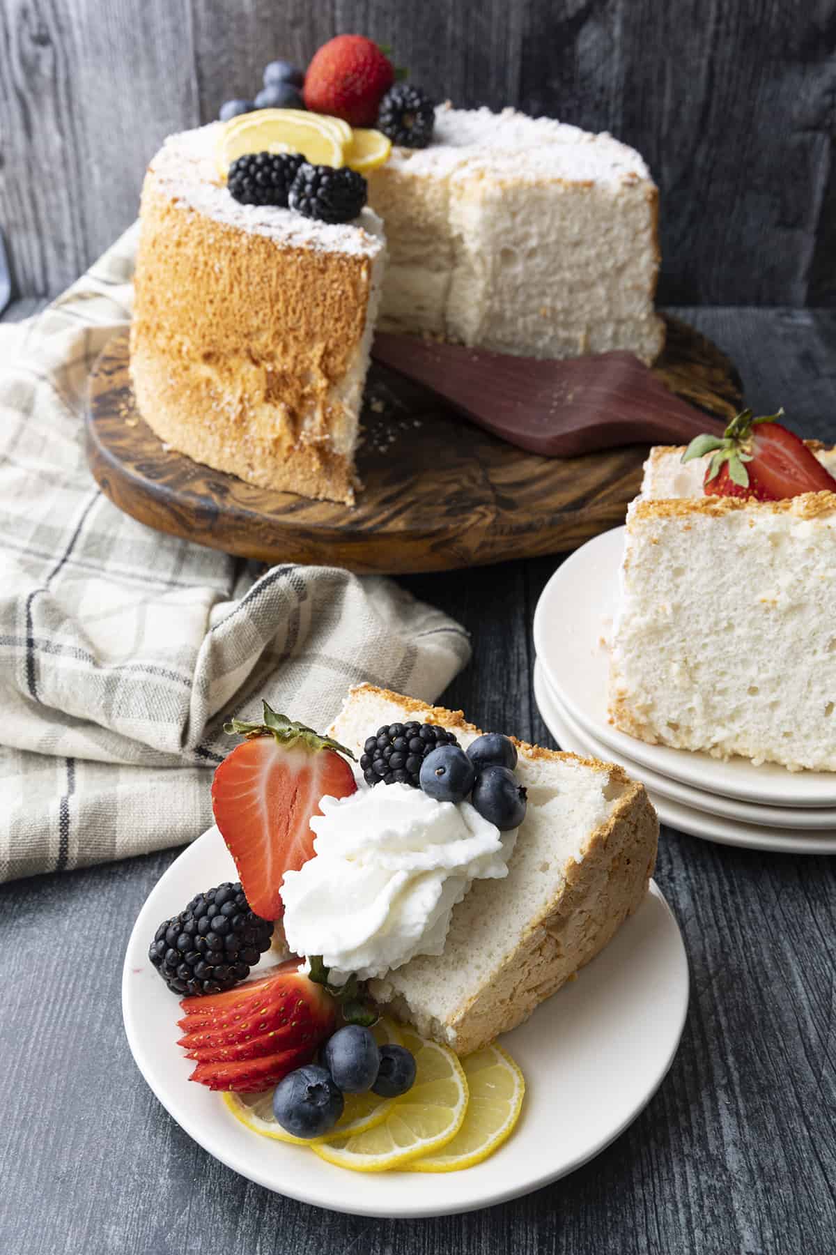 Mini Angel Food Cake in a Loaf Pan - Dessert for Two