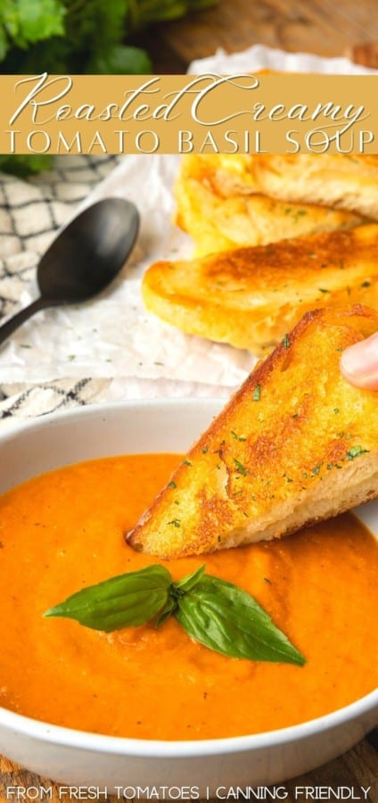 Super smooth, ultra Creamy Tomato Basil Soup is both the best and easiest way to make soup from fresh tomatoes. You’re going to love this so much, you’ll want to double, triple or even quadruple the recipe to keep on hand in the freezer long after summer and fresh tomatoes are a pleasant memory.