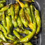 If you're looking for a great snack or the perfect appetizer, look no further than Shishito Peppers Air Fryer style. This super easy recipe for a tasty snack is made from simple ingredients and takes only 3 to 5 minutes of air frying.