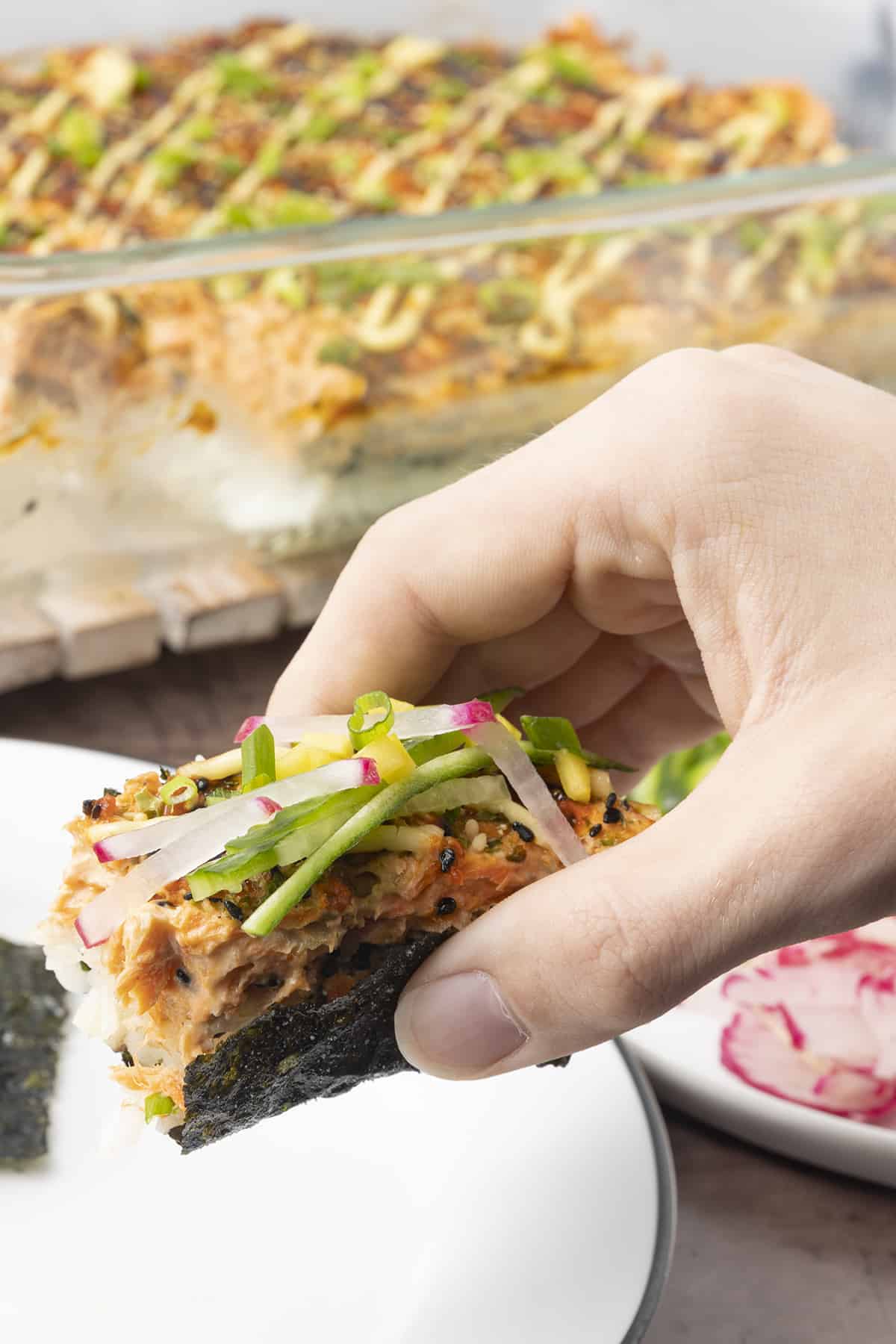 Baked Salmon Sushi - Foodie With Family