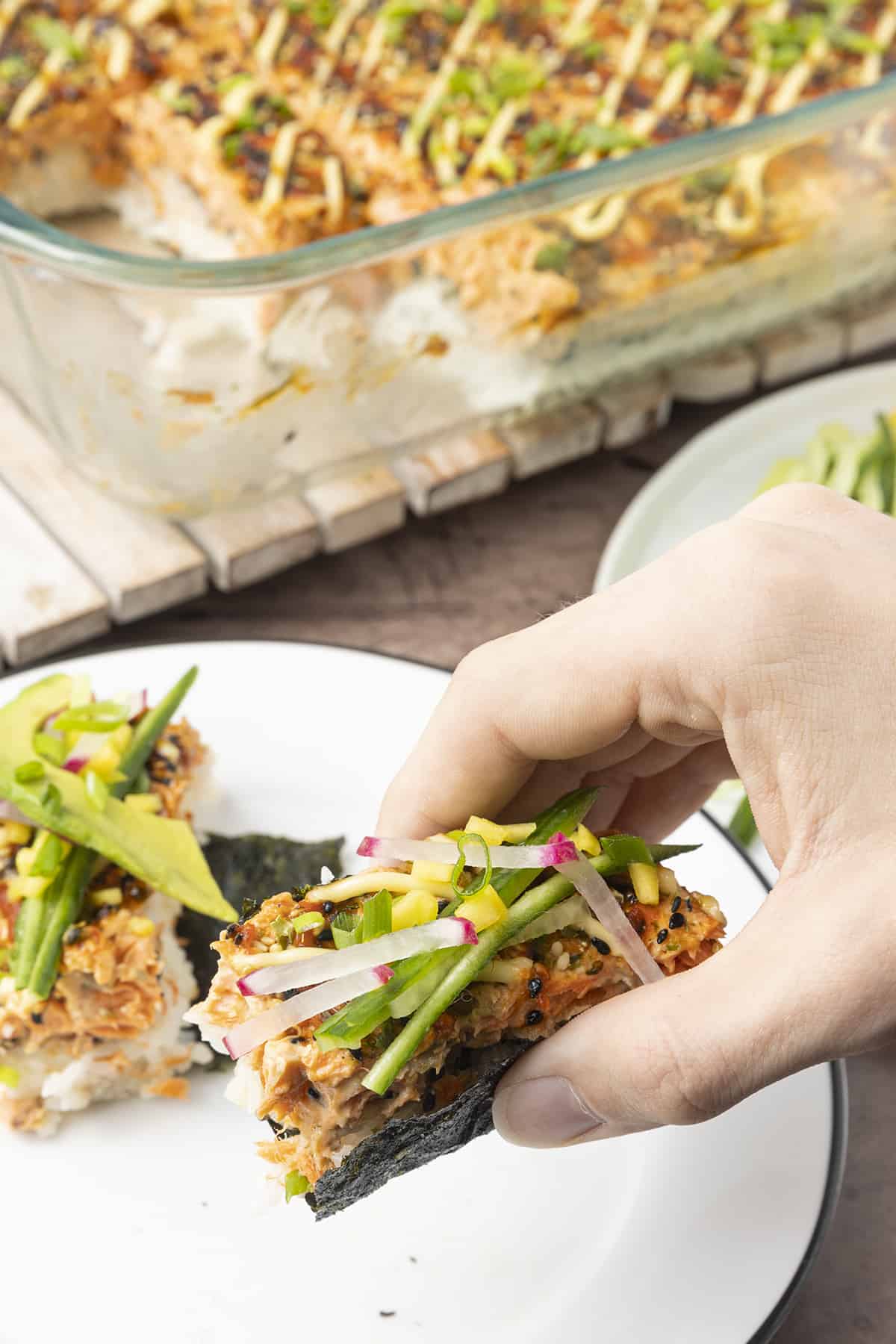 Baked Salmon Sushi - Foodie With Family