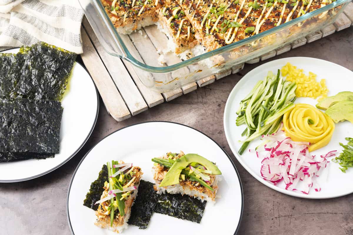 Baked Salmon Sushi - Foodie With Family