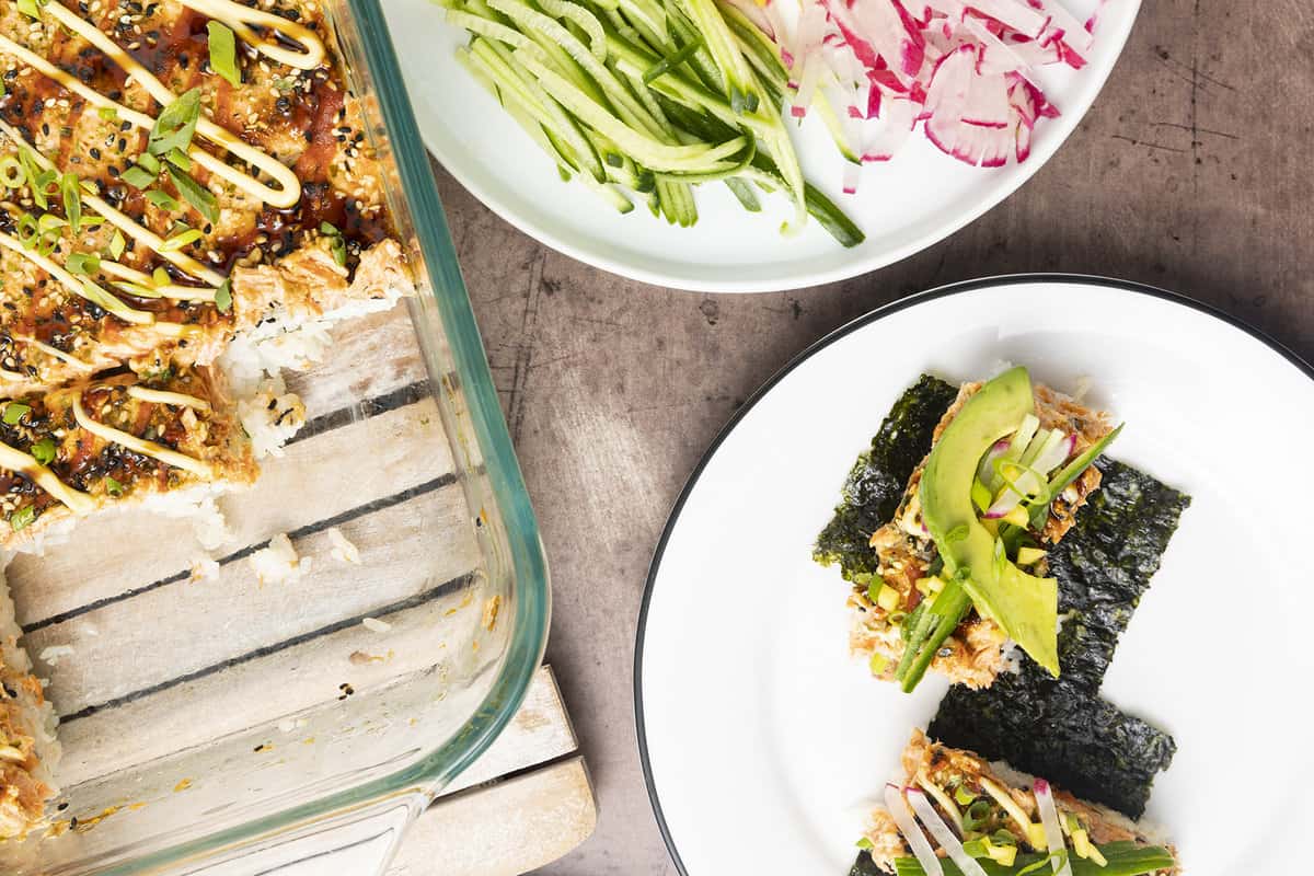 Baked Salmon Sushi - Foodie With Family