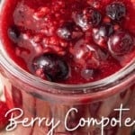This simple berry compote recipe is about to make your favourite breakfast foods and desserts even more spectacular. Spoon this easy fruit compote over angel food cake, ice cream, profiteroles, pancakes, waffles, regular or baked oatmeal, French toast, or more! Homemade berry compote is the perfect topping for nearly every dessert. Whether you’re ladling it over vanilla ice cream or onto pound cake, you’re going to be thrilled. Nobody needs to know it’s a vitamin packed powerhouse,
