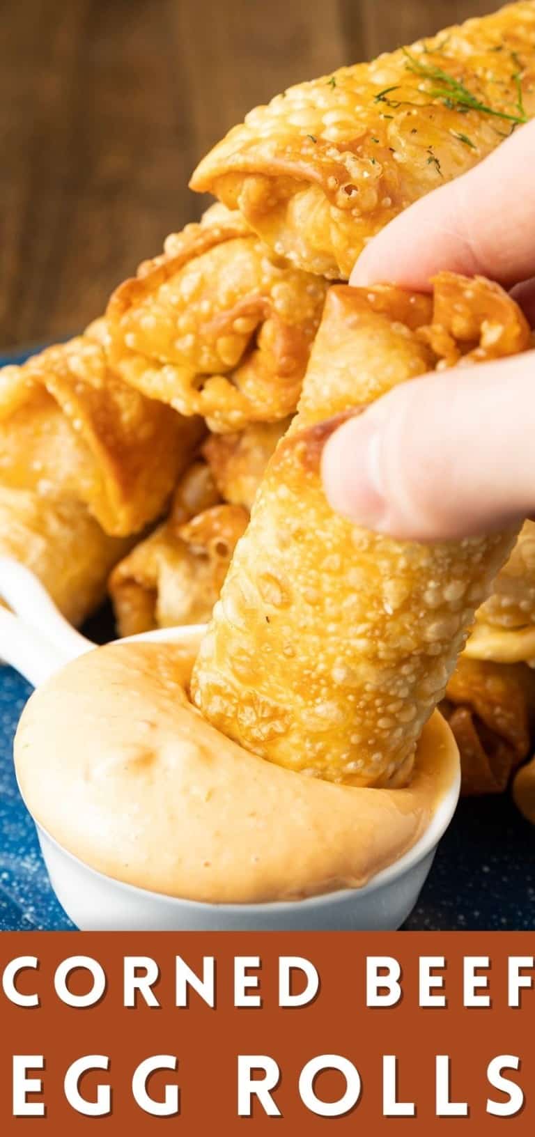 Reuben Egg Rolls and Thousand Island Dipping Sauce