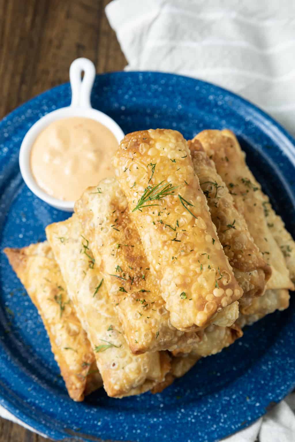 Reuben Egg Rolls and Thousand Island Dipping Sauce