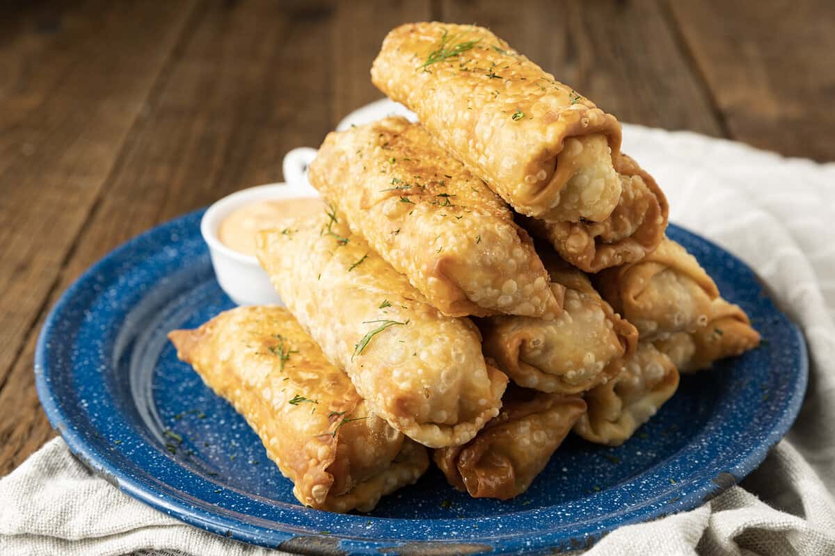 Reuben Egg Rolls and Thousand Island Dipping Sauce