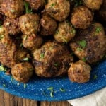 These easy gluten free meatballs are so succulent and savoury with a texture so perfect, you’ll judge all other meatballs by them! Whether you serve them with spaghetti sauce, turn them into Swedish meatballs, tuck them in the best meatball subs, or serve them on toothpicks as an appetizer, you’ll never miss the gluten!