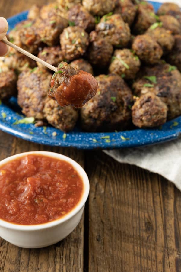 These easy gluten free meatballs are so succulent and savoury with a texture so perfect, you’ll judge all other meatballs by them! Whether you serve them with spaghetti sauce, turn them into Swedish meatballs, tuck them in the best meatball subs, or serve them on toothpicks as an appetizer, you’ll never miss the gluten!