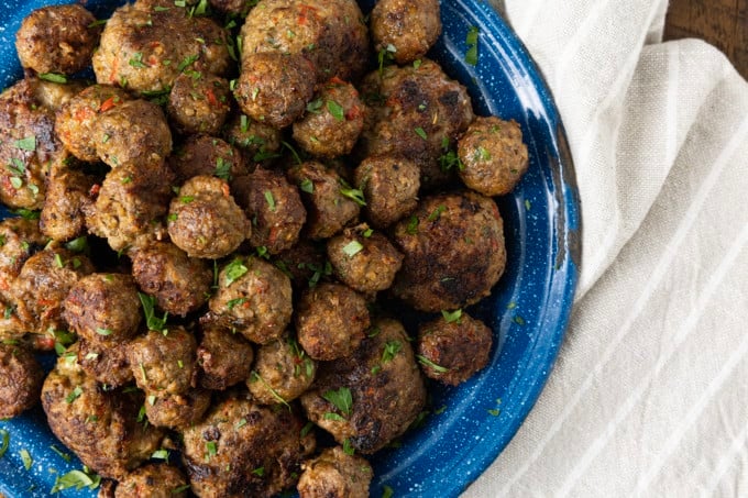 These easy gluten free meatballs are so succulent and savoury with a texture so perfect, you’ll judge all other meatballs by them! Whether you serve them with spaghetti sauce, turn them into Swedish meatballs, tuck them in the best meatball subs, or serve them on toothpicks as an appetizer, you’ll never miss the gluten!