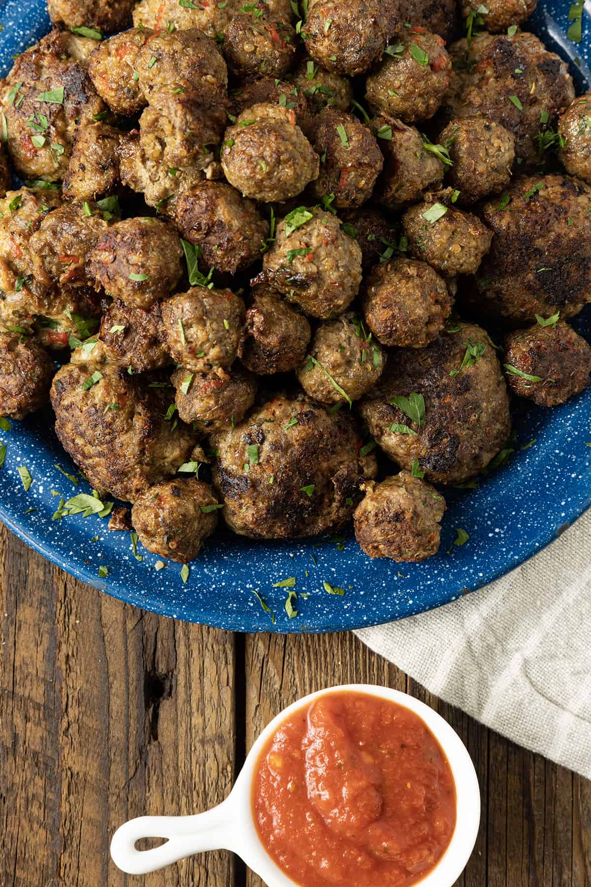 These easy gluten free meatballs are so succulent and savoury with a texture so perfect, you’ll judge all other meatballs by them! Whether you serve them with spaghetti sauce, turn them into Swedish meatballs, tuck them in the best meatball subs, or serve them on toothpicks as an appetizer, you’ll never miss the gluten!