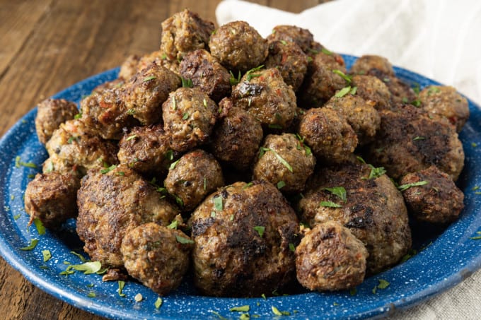 These easy gluten free meatballs are so succulent and savoury with a texture so perfect, you’ll judge all other meatballs by them! Whether you serve them with spaghetti sauce, turn them into Swedish meatballs, tuck them in the best meatball subs, or serve them on toothpicks as an appetizer, you’ll never miss the gluten!