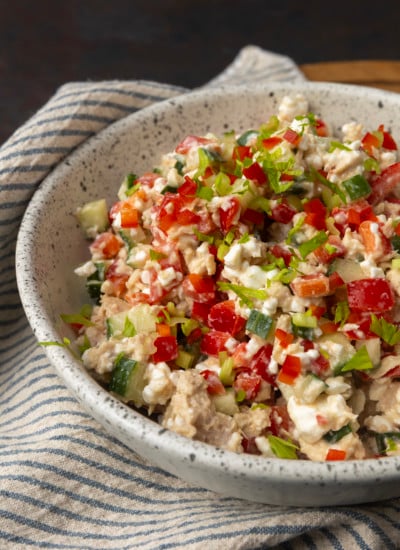 no mayo tuna cucumber salad