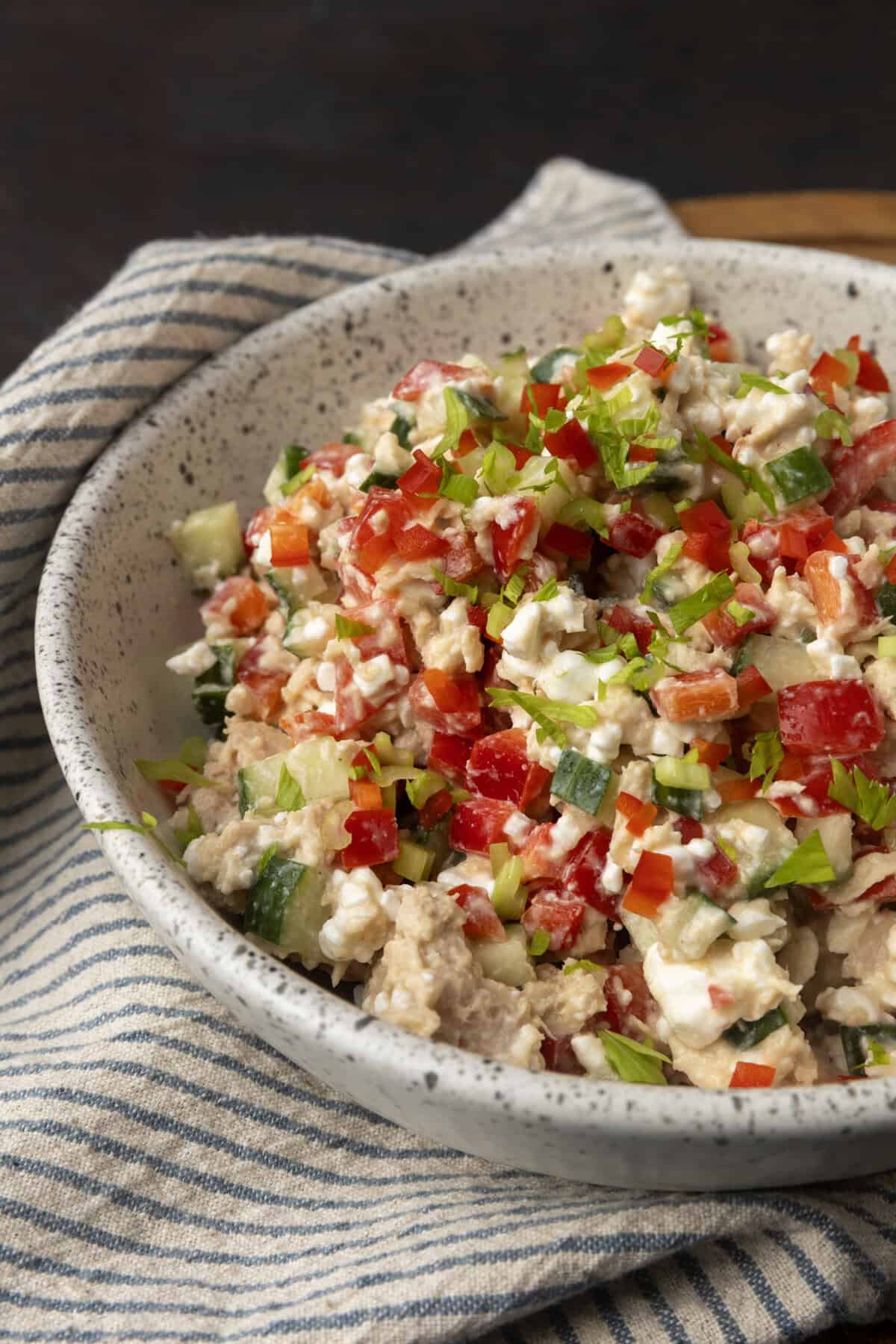 no mayo tuna cucumber salad