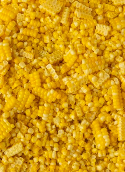 sweet corn cut off of the cob
