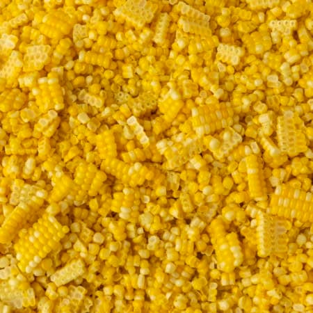 sweet corn cut off of the cob