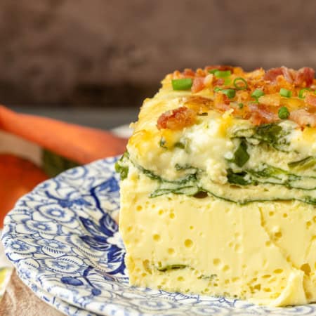 high protein egg bake on a plate