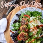 bun cha vietnamese pork patties on salad