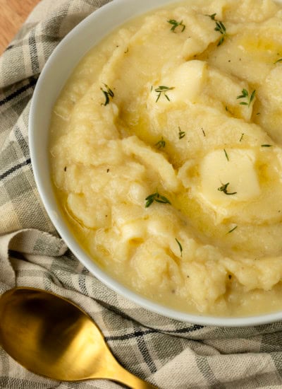 mashed potato squash mashed with butter and thyme