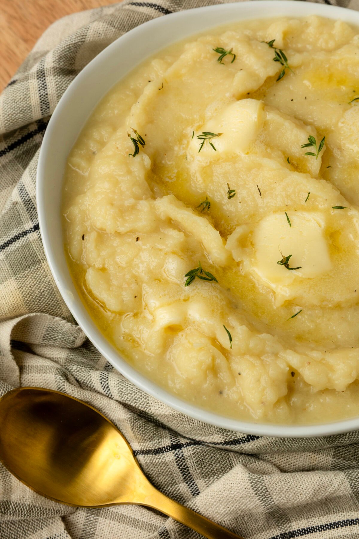 mashed potato squash mashed with butter and thyme