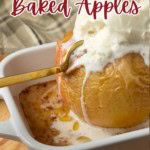 baked apples with vanilla ice cream