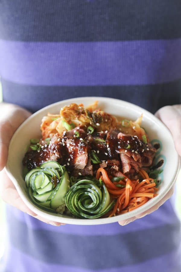 Fragrant, garlicky, simple, and fast Korean BBQ Steak Rice Bowls for a speedy dinner win!
