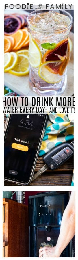 How to drink more water every day and love it! Tips and tricks to up your daily water intake and enjoy it.