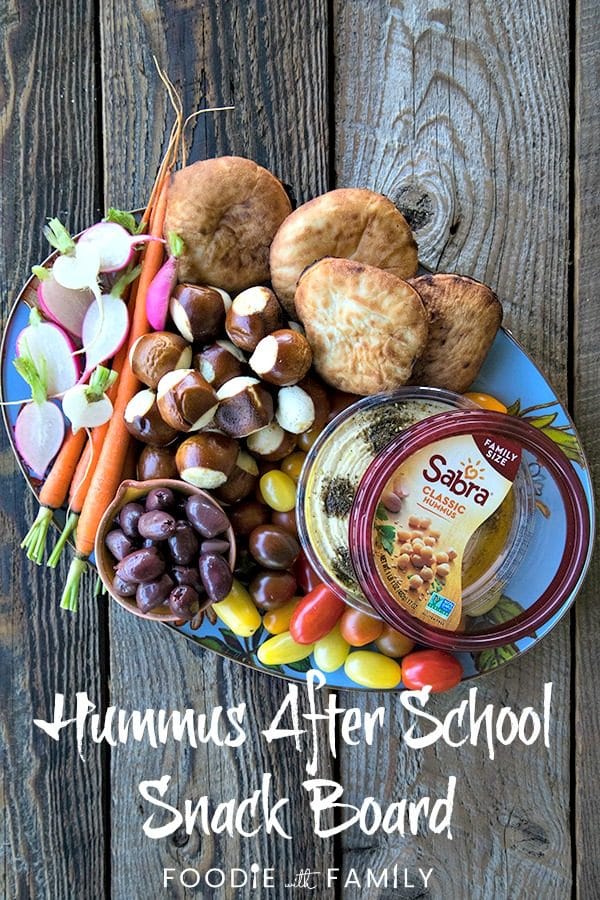 Make the ultimate Hummus After School Snack Board using the 3, 2, 1 Rule.