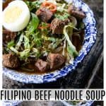 Filipino Beef Noodle Soup Pares Mami