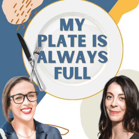 Meseidy and Rebecca from My Plate Is Always Full with logo