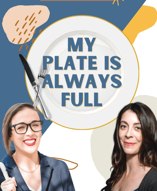Meseidy and Rebecca from My Plate Is Always Full with logo