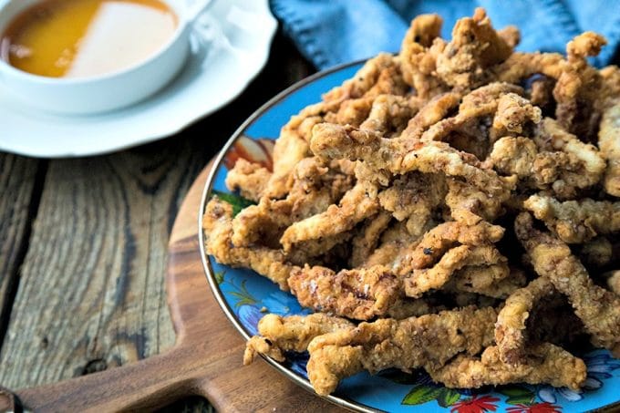These Easy Crispy Pork Tenders or Pork Fries will be your new go-to snack. Make a huge pile of irresistible crispy-breaded pork from just two New York (boneless center cut) pork chops. 